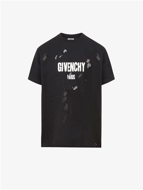 givenchy paris oversized iridescent t-shirt|GIVENCHY PARIS destroyed oversized t.